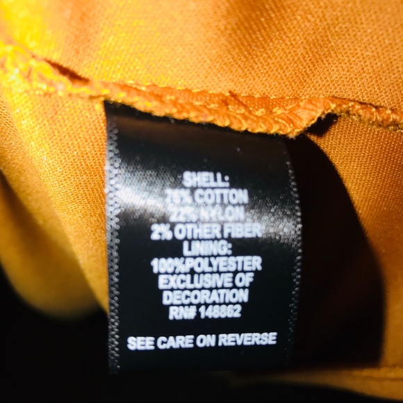 TORRID GOLDEN ORANGE YELLOW LACE TRAPEZE DRESS - Picture 6 of 7